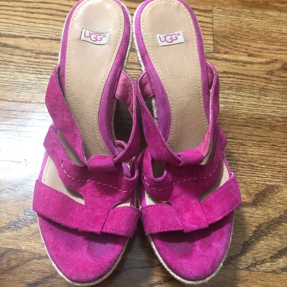UGG Shoes - Ugg Pink Wedges 6.5